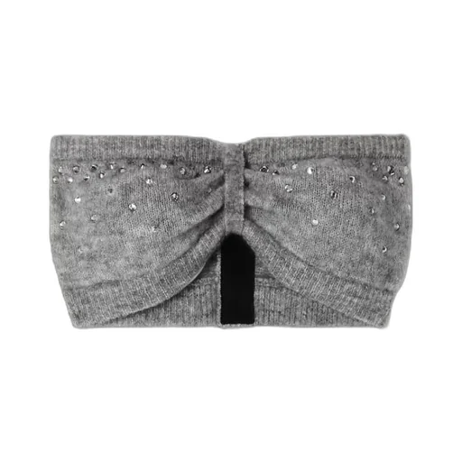 Crystal Embellished Knitted Short Tube Top