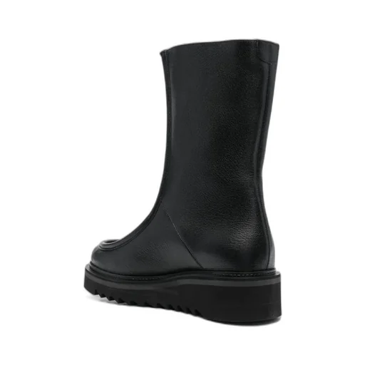 50Mm Zip-Front Leather Boots