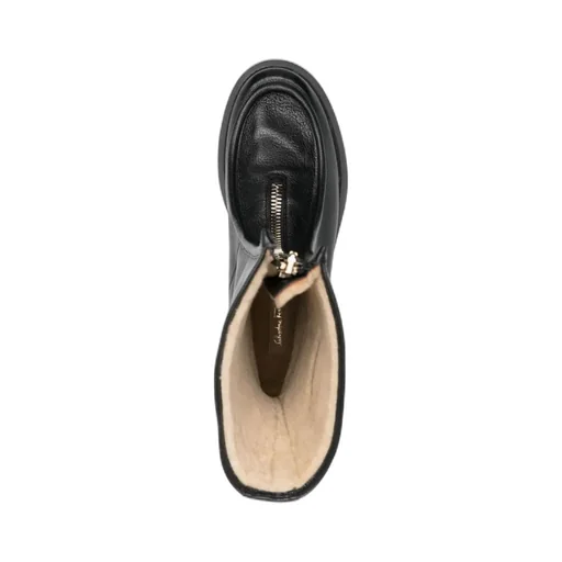 50Mm Zip-Front Leather Boots