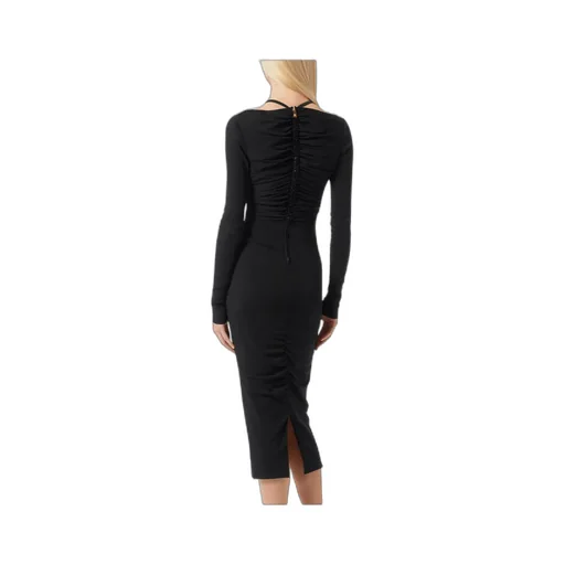 Medusa Head Ruched Midi Dress