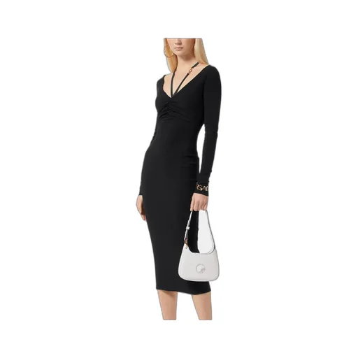 Medusa Head Ruched Midi Dress