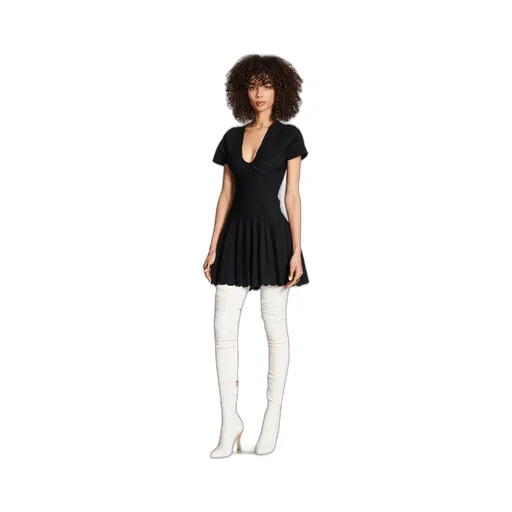 Balmain Pleated Knit Dress