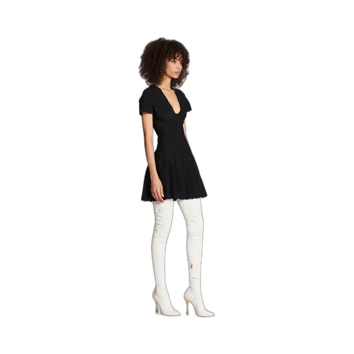 Balmain Pleated Knit Dress