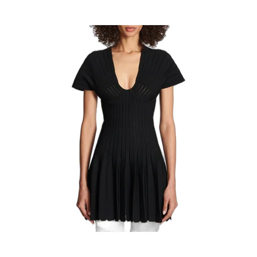 Balmain Pleated Knit Dress