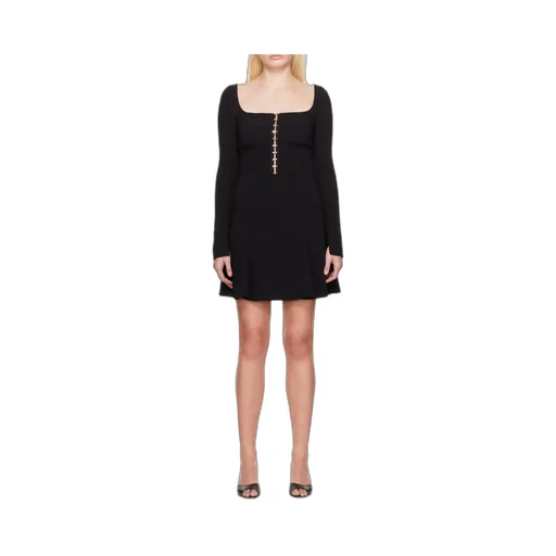 Blumarine Hook Detailed Flared Dress
