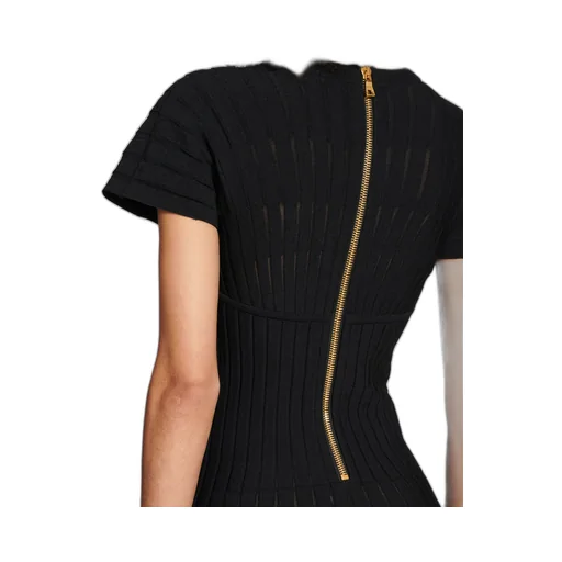 Balmain Pleated Knit Dress