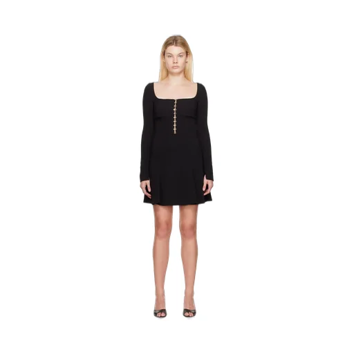 Blumarine Hook Detailed Flared Dress