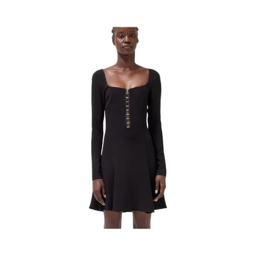 Blumarine Hook Detailed Flared Dress