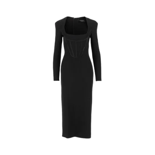 Versace Long Sleeved Midi Dress