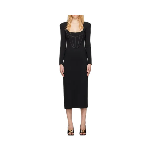 Versace Long Sleeved Midi Dress