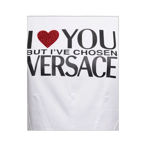 Versace Logo Printed Crewneck T-Shirt