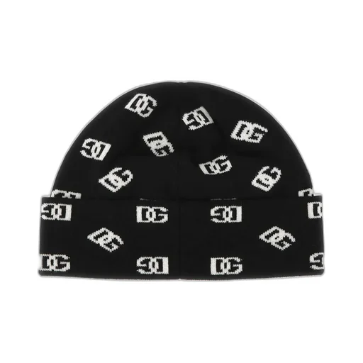 Dolce & Gabbana Logo Jacquard Knitted Beanie