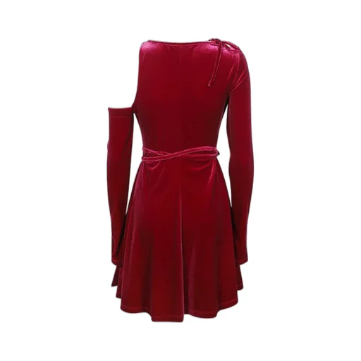 Cut-Out Velvet Dress