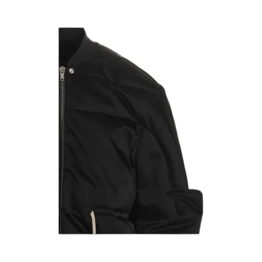 Drawstring Waist Girdered Bomber Jacket