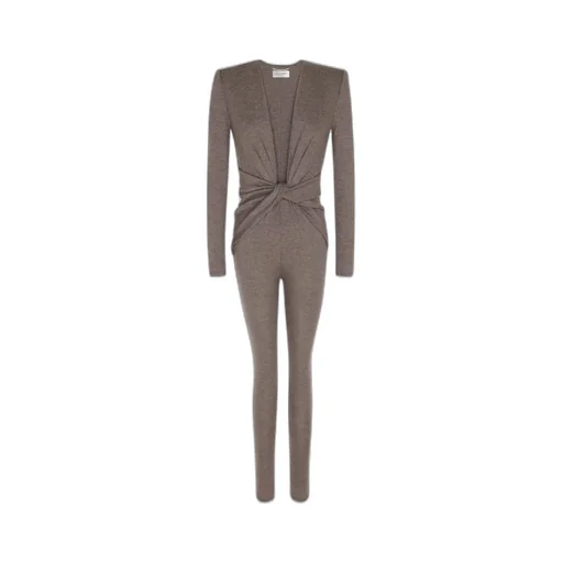 V-Neck Catsuit In Wool Jersey