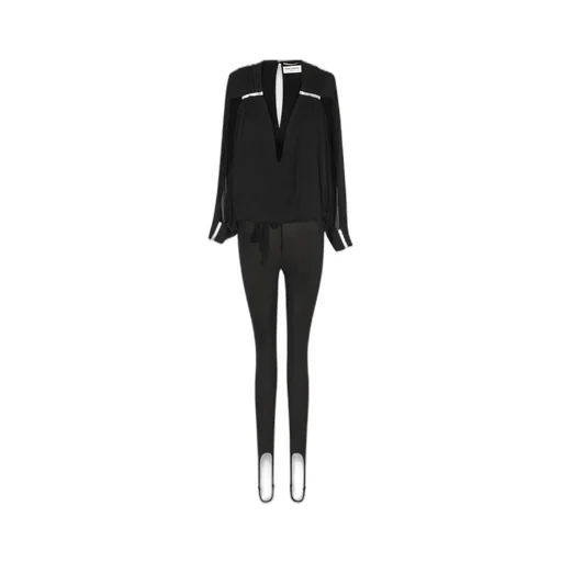 Saint Laurent Embellished Long-Sleeved Jumpsuit