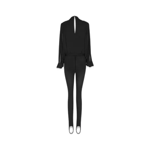 Saint Laurent Embellished Long-Sleeved Jumpsuit