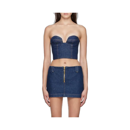 Magda Butrym Denim Corset Top
