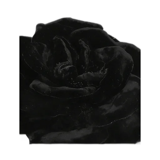 Small Wild Rose Brooch In Crushed Velvet And Metal