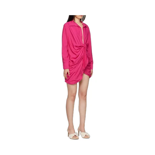 La Robe Bahia Ruched Shirt Minidress