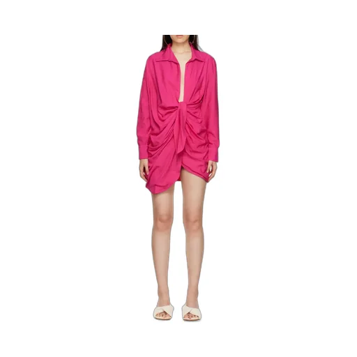La Robe Bahia Ruched Shirt Minidress