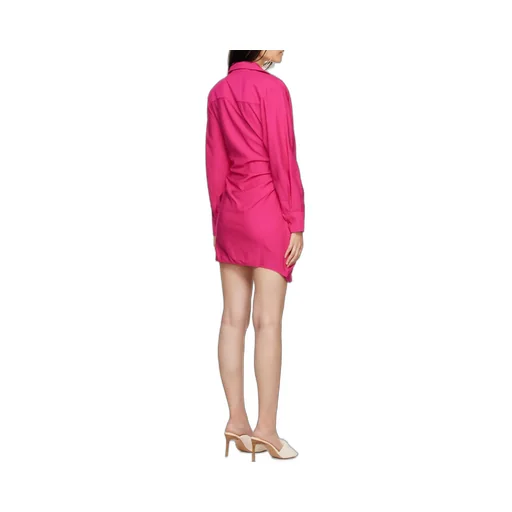 La Robe Bahia Ruched Shirt Minidress