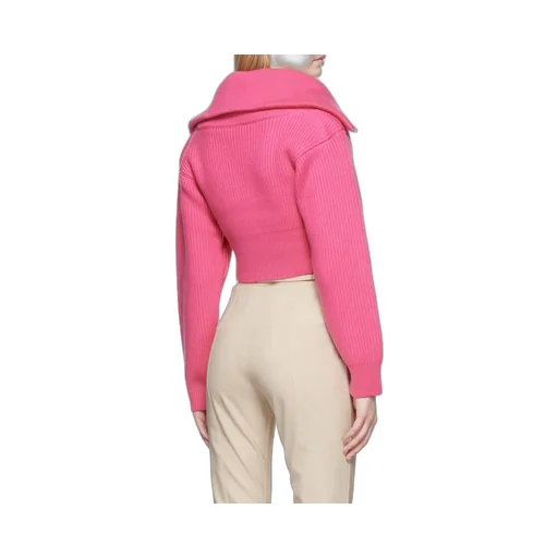Zip-Up Neck Cropped Jumper