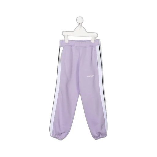 Palm Angels Kids Logo Printed Straight Leg Trousers