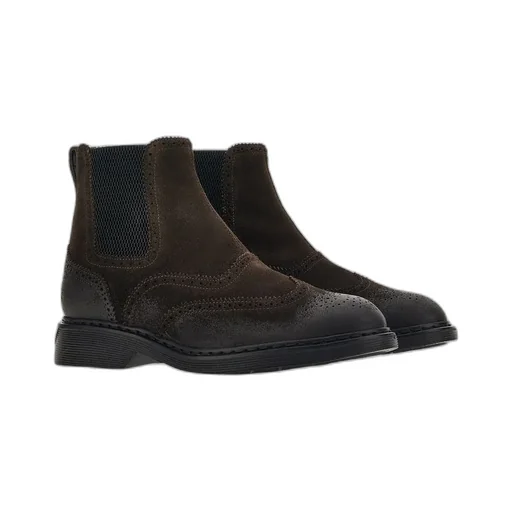 Hogan Round-Toe Chelsea Boots
