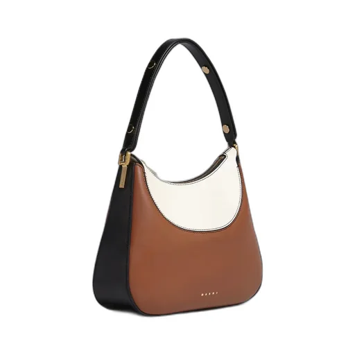 Marni Milano Logo Printed Colour-Block Small Shoulder Bag