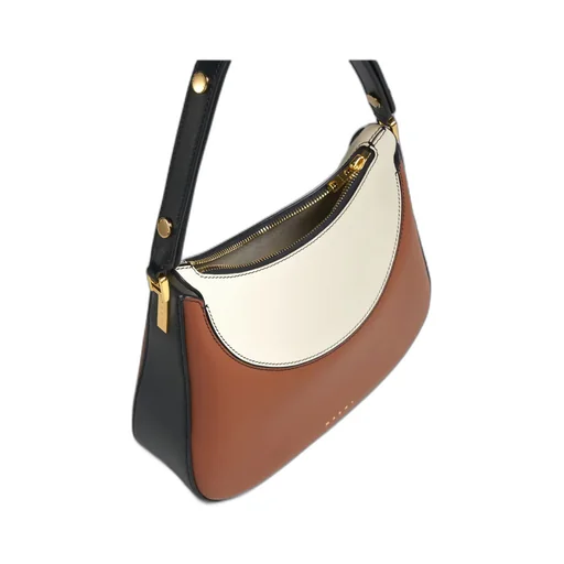 Marni Milano Logo Printed Colour-Block Small Shoulder Bag