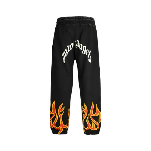 Palm Angels Flame Detailed Drawstring Track Pants