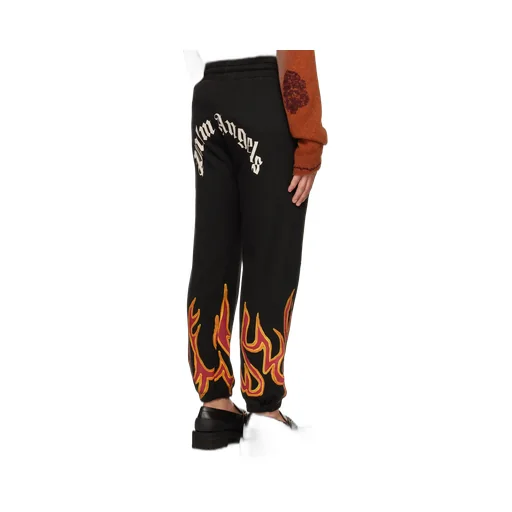 Palm Angels Flame Detailed Drawstring Track Pants