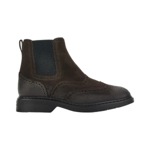 Hogan Round-Toe Chelsea Boots