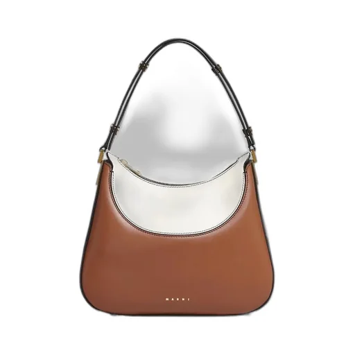 Marni Milano Logo Printed Colour-Block Small Shoulder Bag