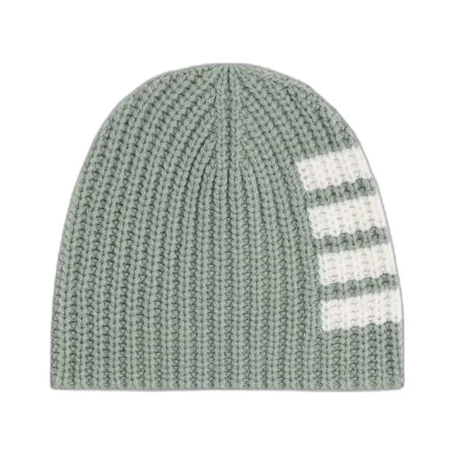 Thom Browne Striped Rib-Knit Beanie