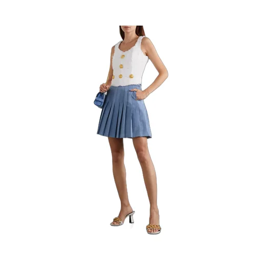 Textured Tweed Sleeveless Top