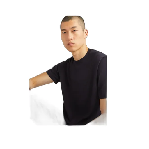 Open-Necked Black Shirt
