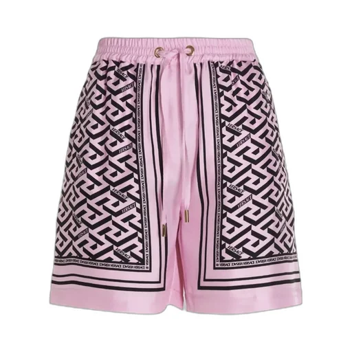 Versace Logo Detailed Drawstring Shorts