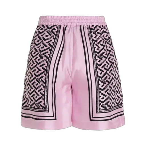 Versace Logo Detailed Drawstring Shorts