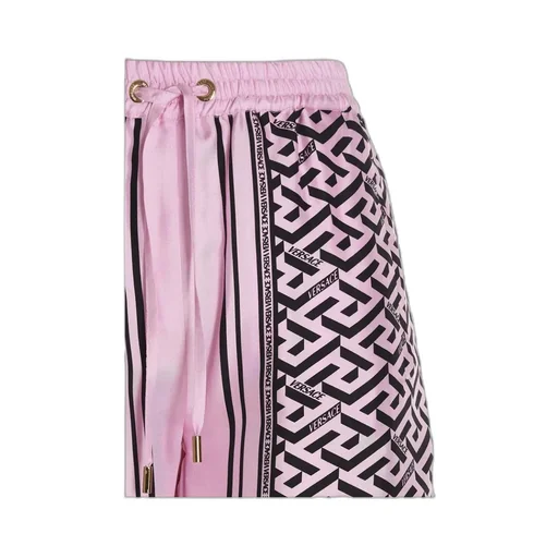 Versace Logo Detailed Drawstring Shorts