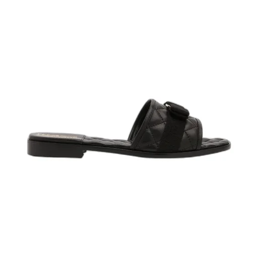 Ferragamo Logo-Engraved Slip-On Sandals
