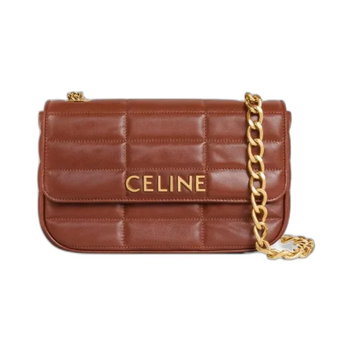 Chain Shoulder Bag Matelasse Monochrome Celine In Quilted Goatskin