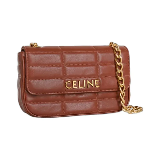 Chain Shoulder Bag Matelasse Monochrome Celine In Quilted Goatskin
