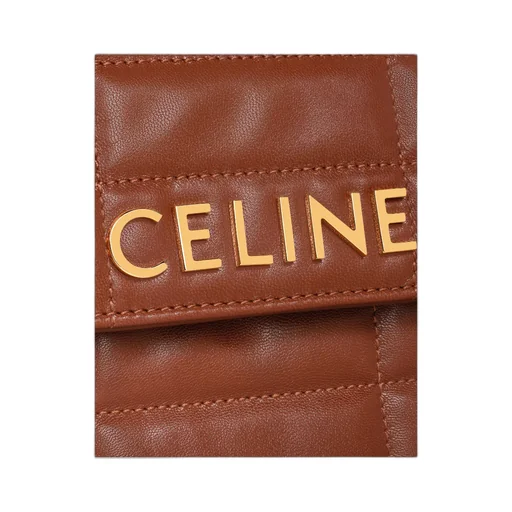 Chain Shoulder Bag Matelasse Monochrome Celine In Quilted Goatskin