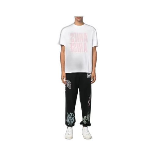 Aries Logo Printed Crewneck T-Shirt