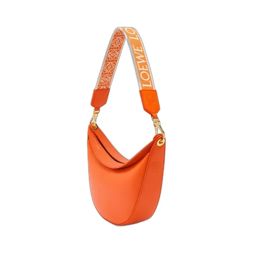Small Loewe Luna Bag In Satin Calfskin And Jacquard