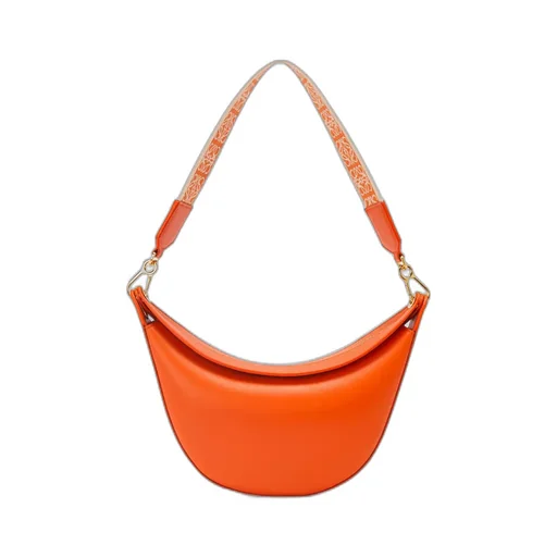 Small Loewe Luna Bag In Satin Calfskin And Jacquard