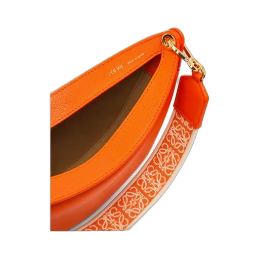 Small Loewe Luna Bag In Satin Calfskin And Jacquard