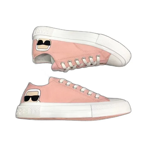 Logo-Print Lacing Low-Cut Casual Sneakers